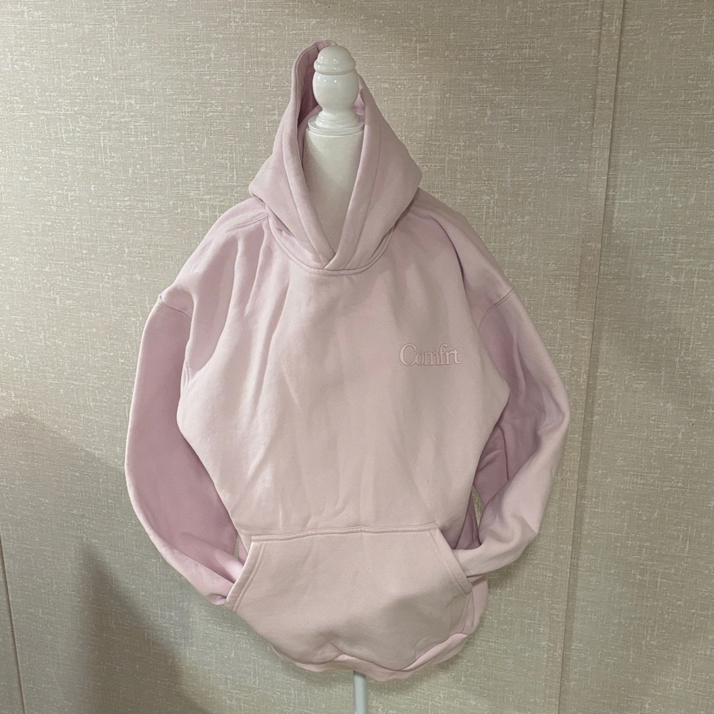 Comfort Light Pink Hoodie - Women’s Cozy Pullover - Picture 4 of 4